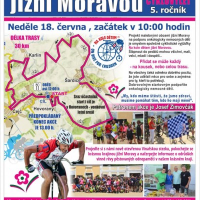 Na kole dětem jižní Moravou